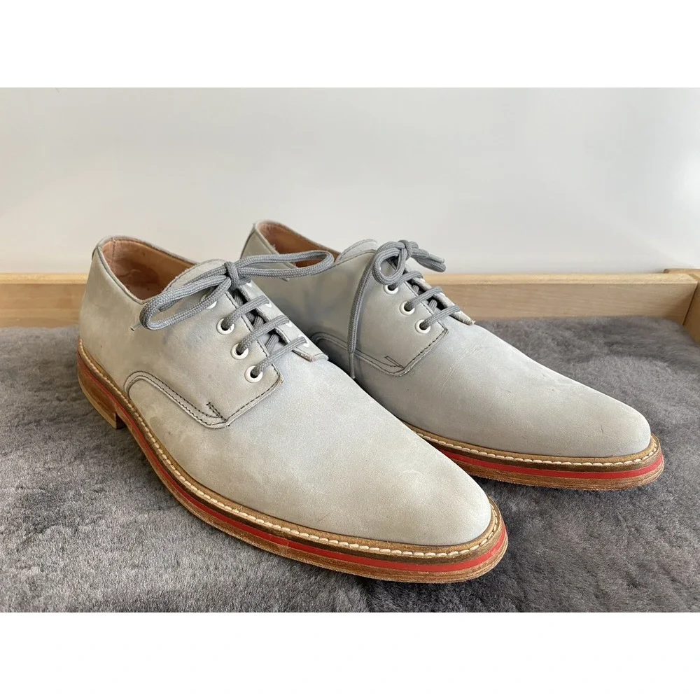 Oliver Clark Handmade Leather Oxfords / Blue Gray‎ / Men's Size 10